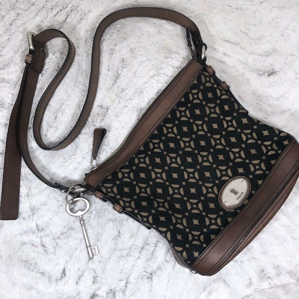 Bucket Geometric TAPESTRY Leather CROSSBODY Bag